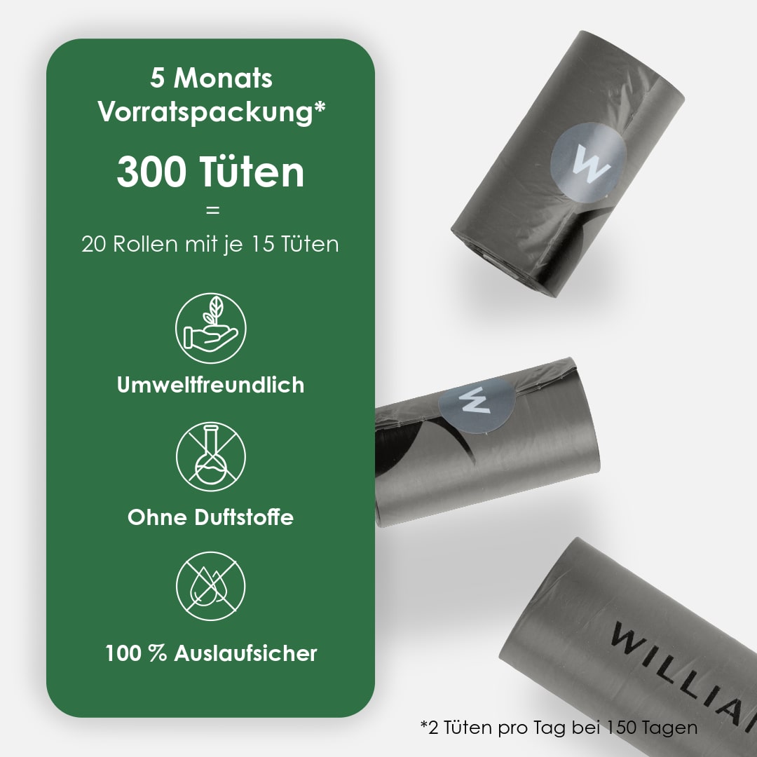 William Walker POOP IT - 300 Kotbeutel (20 Rollen)